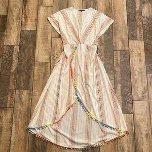 America & Beyond Striped Multicolor Maxi Dress